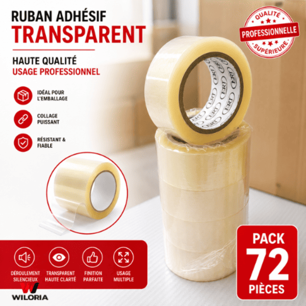 SCOTCH TRANSPARENT HRT 100M – Ruban Adhésif Ultra Résistant au Meilleur Prix au Maroc