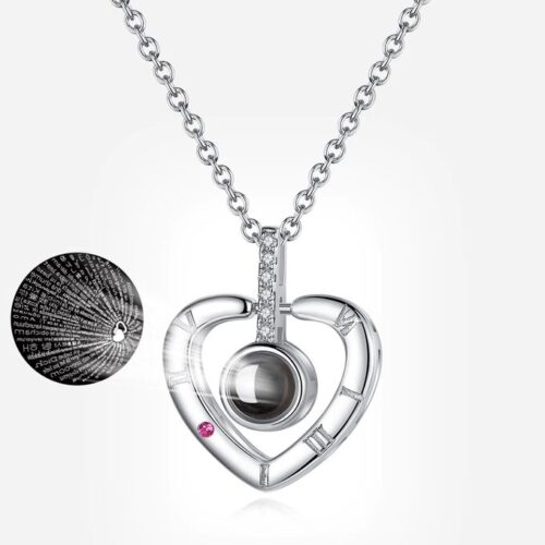 Collier Argenté Romantique "Je t'aime" en 100 Langues - Cadeau Idéal | Wiloria