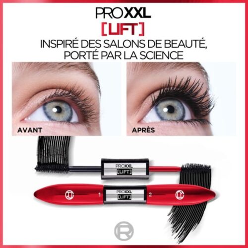 Mascara L'Oréal Pro XXL Lift – Effet Faux-Cils,Noir Intense 12ml  | Wiloria – Image 3
