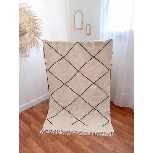 Tapis Berbère Marocain Fait Main – 100% Laine Pure,Pièce Unique  | Wiloria
