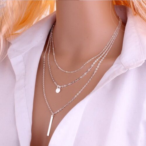 collier argent 3 Couches Chaîne | Wiloria