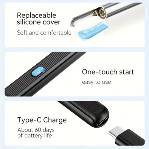 Kit Nettoyage Oreille avec Caméra – 7 Pièces, Lumière LED, iOS & Android  | Wiloria – Image 3