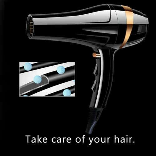 Sèche-Cheveux Professionnel 2000W Air Chaud & Froid | Avec Diffuseur & Buse – Salon & Maison – Livraison Gratuite – Image 5