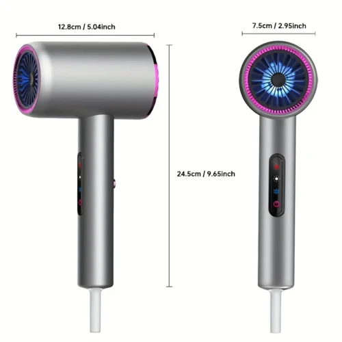 Sèche-Cheveux Professionnel 2400W avec Air Chaud & Froid | 3 Températures + Buse – Idéal Voyage & Maison – Livraison Gratuite – Image 4