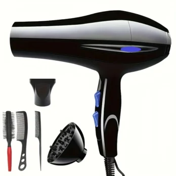 Sèche-Cheveux Professionnel Avec Accessoires – Pour Maison & Voyage – Livraison Gratuite