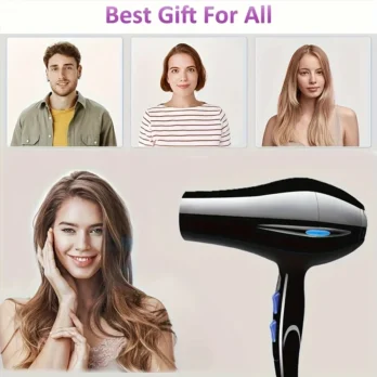 Sèche-Cheveux Professionnel Avec Accessoires – Pour Maison & Voyage – Livraison Gratuite