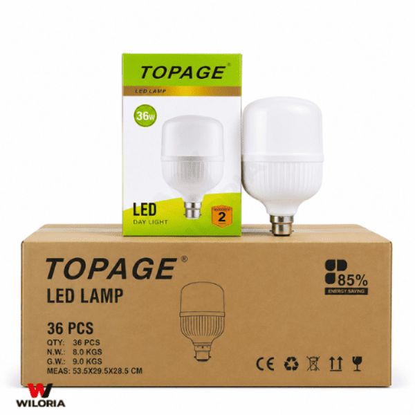 Lampe LED TOPAGE 36W Économique B22 & E27 au Maroc | Wiloria