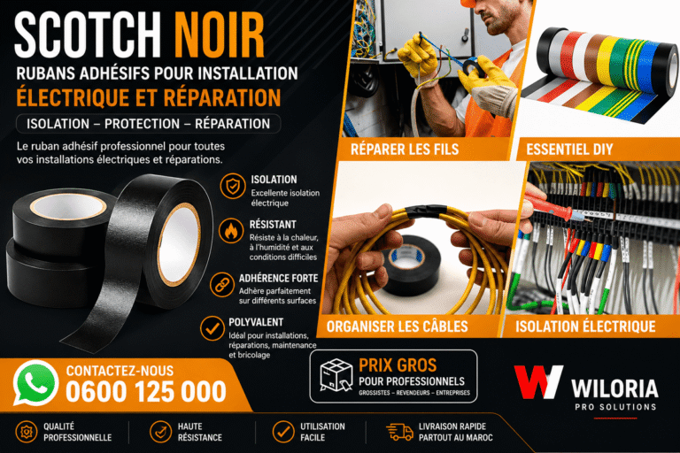Lire la suite à propos de l’article Scotch Noir|Rubans adhésifs pour Installation électrique et réparation|Wiloria