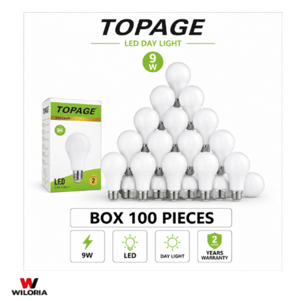 Topage-Lampe Led Light 9W Filetage,Box de 100 Ampoules| Wiloria – Image 4