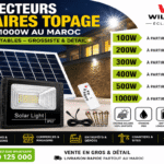 Projecteurs Solaires 100W à 1000W au Maroc | Prix Grossiste et Détail – Wiloria Éclairage