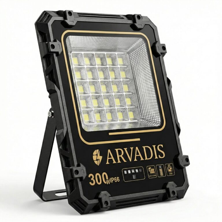 Lire la suite à propos de l’article بروجيكتور شمسي 300 واط حقيقي Arvadis – إنارة قوية واقتصادية مع ضمان 3 سنوات